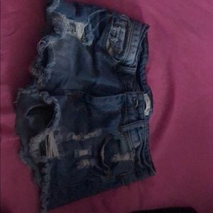 ripped jean shorts